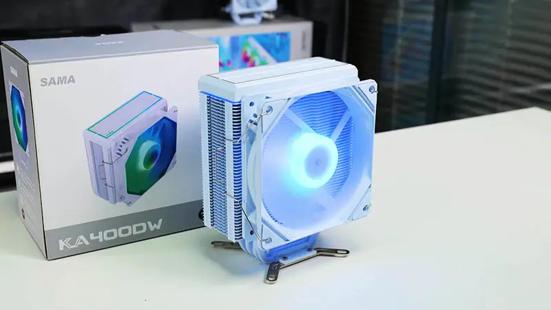 Sama Black Rainbow Rgb Gaming Computer Cooling Radiator Heat Pipe Processor Air Cooling Cpu Air Coolers With 4 Copper Pipe