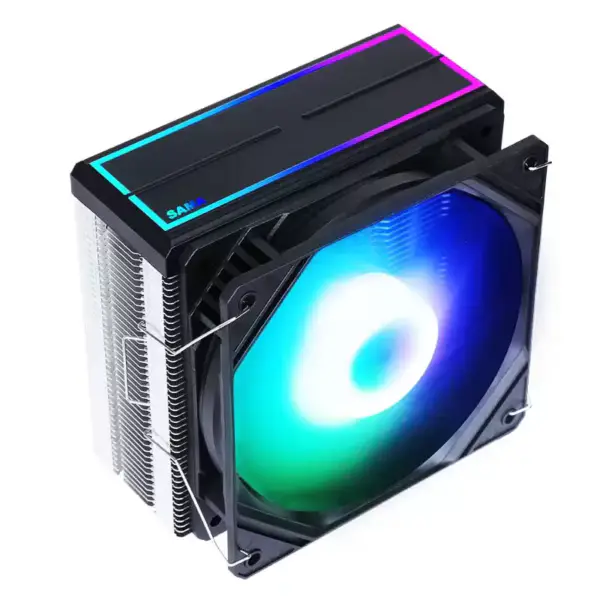 Sama White Rainbow Rgb Gaming Computer Cooling Radiator Heat Pipe Processor Air Cooling Cpu Air Coolers With 4 Copper Pipe