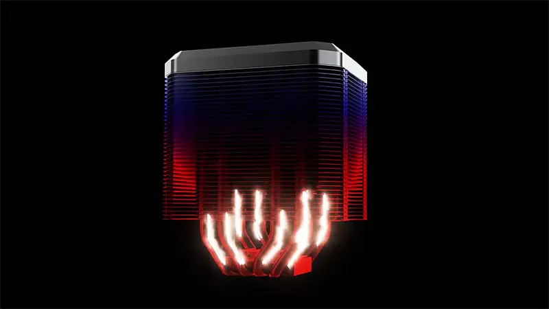 2021 New Design Alseye Air Cooler Twin-tower With Argb 4 Heatpipes M90 Cooling Cooler