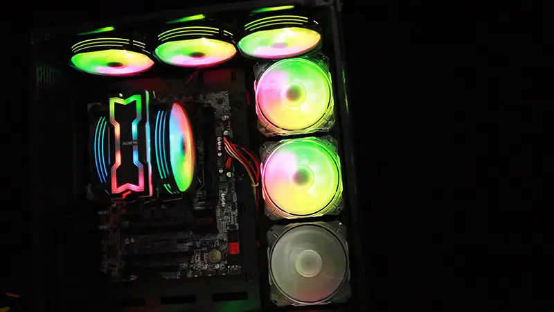 Alseye 120mm διπλού ανεμιστήρα 4 σωλήνες θερμότητας Rgb Cpu Cooler Aura