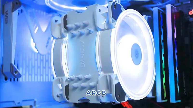 Alseye 6pipes 120mm ψύκτρα διπλού ανεμιστήρα Argb Cpu Fan Cooler
