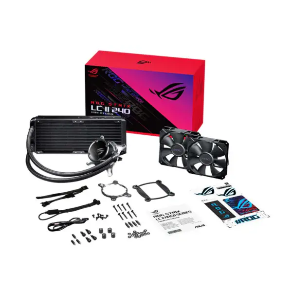 AsUs Rog Strix Lc Ii 240 2fans Ενσωματωμένο υδρόψυκτο ψυγείο Cpu Asetek 7th Pwm Dc Cpu Cooling Fan