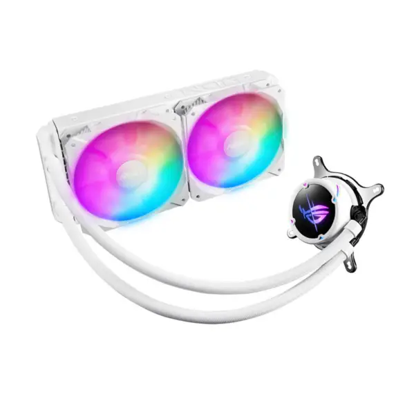 AsUs Rog Strix Lc Ii 240 Argb White Edition 2fans Ενσωματωμένο υδρόψυκτο ψυγείο Cpu Cooling Fan