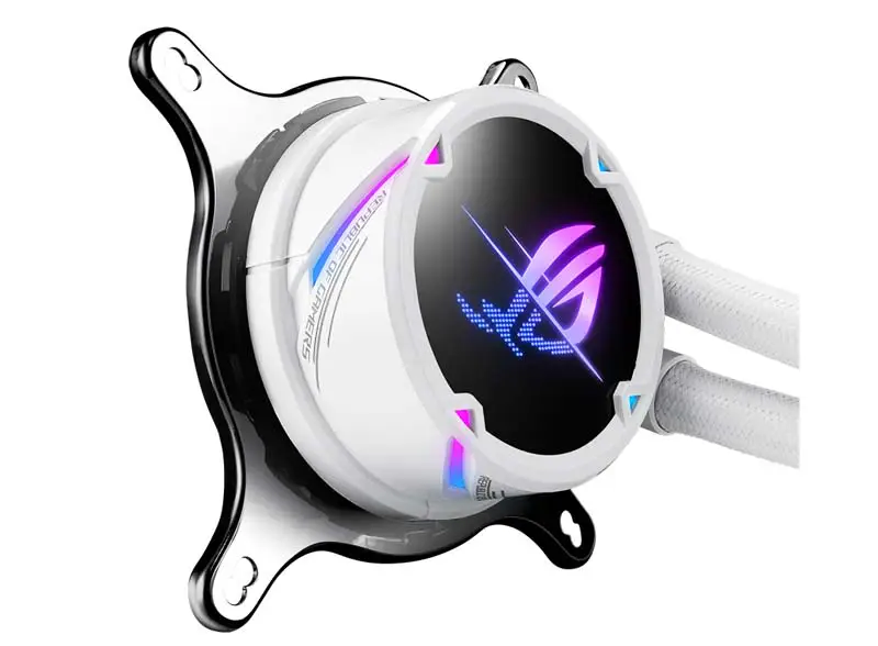 AsUs Rog Strix Lc Ii 240 Argb White Edition 2fans Ενσωματωμένο υδρόψυκτο ψυγείο Cpu Cooling Fan